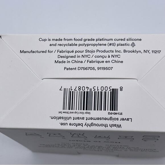 Stojo Collapsible Cup w/ 4 Reusable Silicone Straws - New in Box - Picture 9 of 10